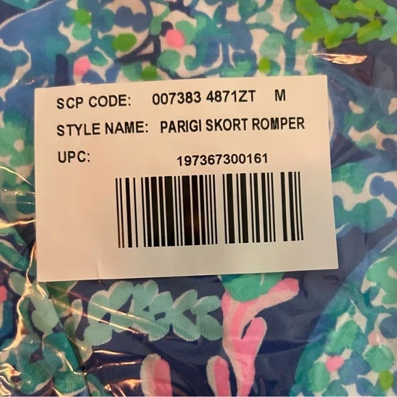 NWT Lilly Pulitzer *Hard to Find Print* Parigi Skort Romper, Size Medium - Picture 8 of 15